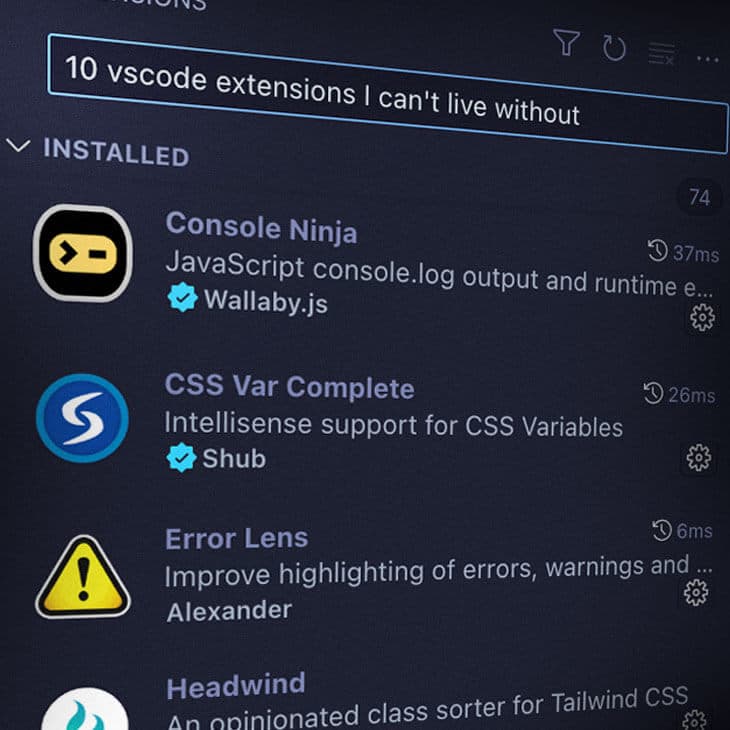 10 VSCode extensions that will change your life